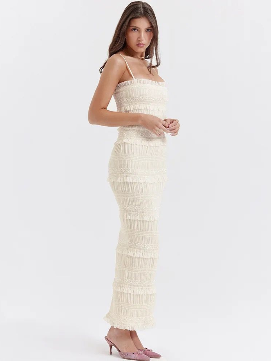 Vestido Longo Plissado Vivella Mariah - GOLDEN ERA