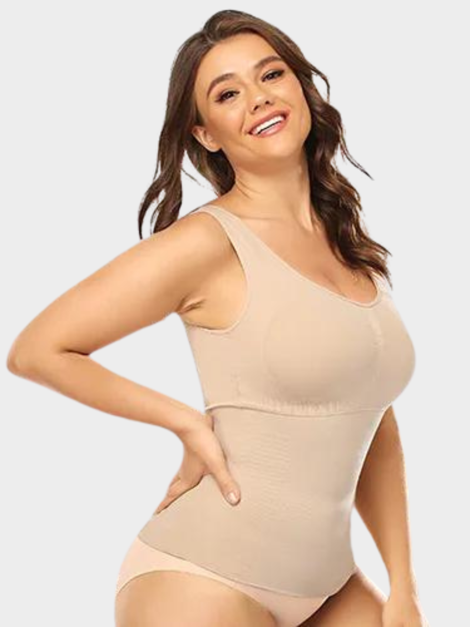 Regata Modeladora Suit Shape Slim Com Compressão Alças Largas Vivella