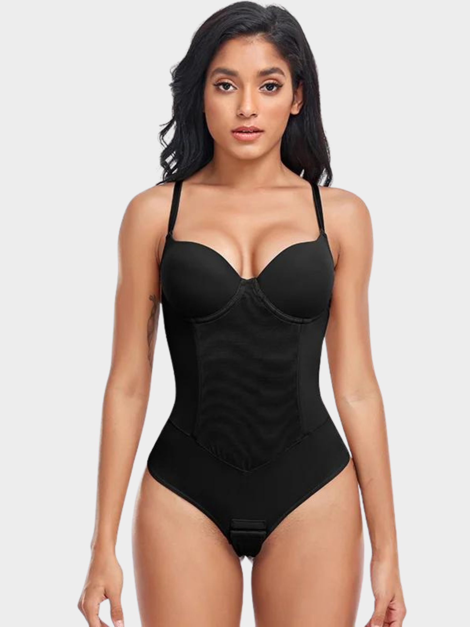 Body Modelador Suit Vivella Shape Slim Com Bojo Tanga Fio