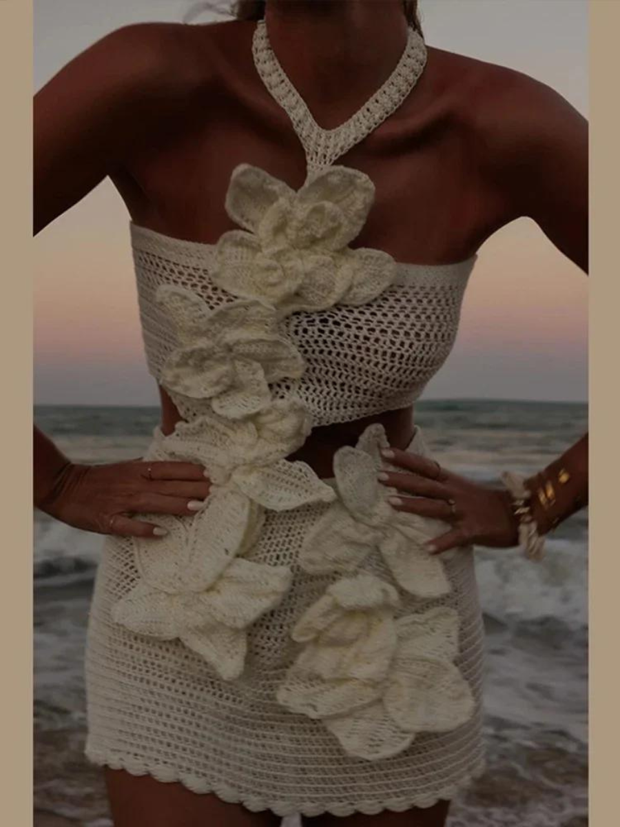 Vestido Curto em tricô Vivella Açucena