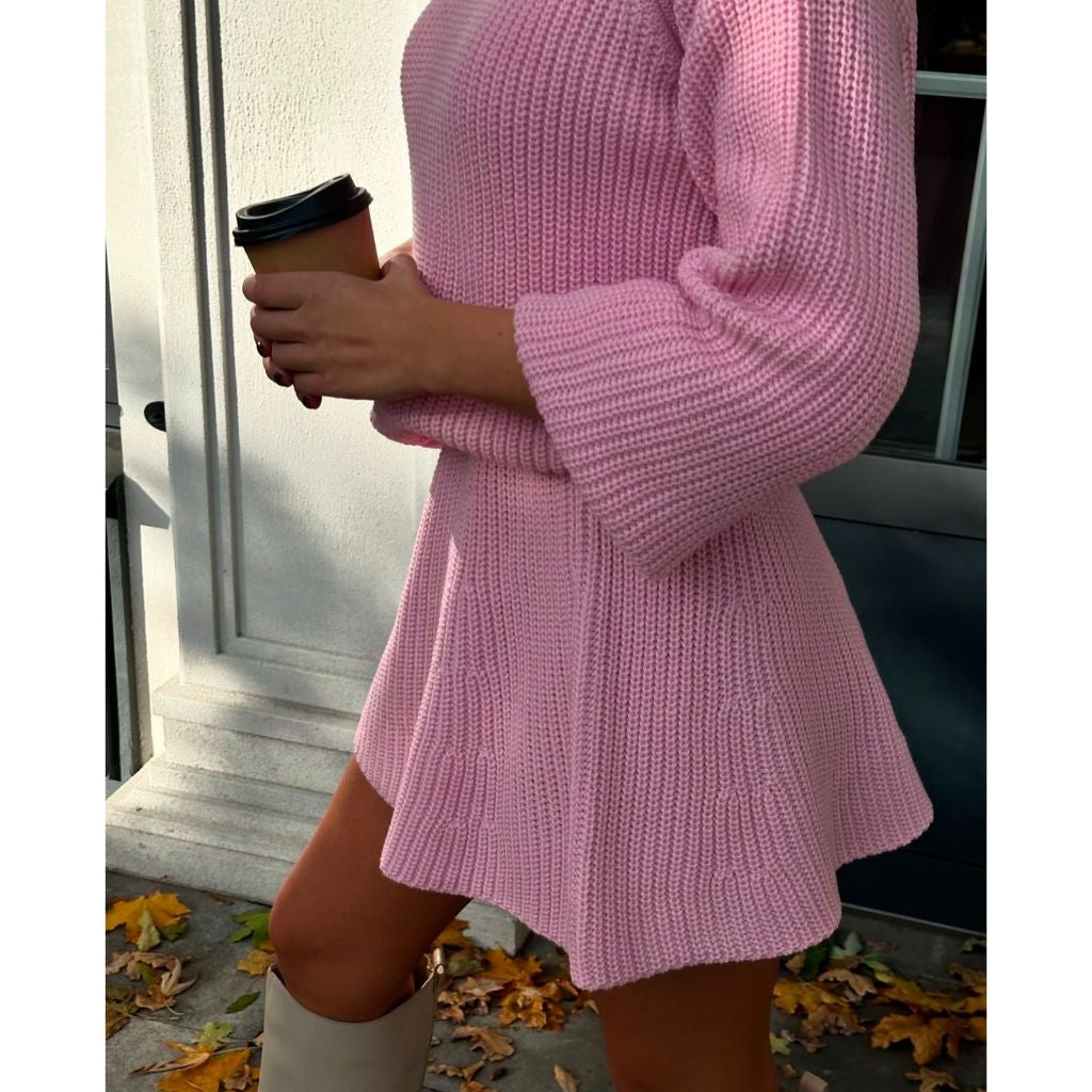 Conjunto Tricot Saia Godê e Blusa Manga Bufante Vivella Luiza