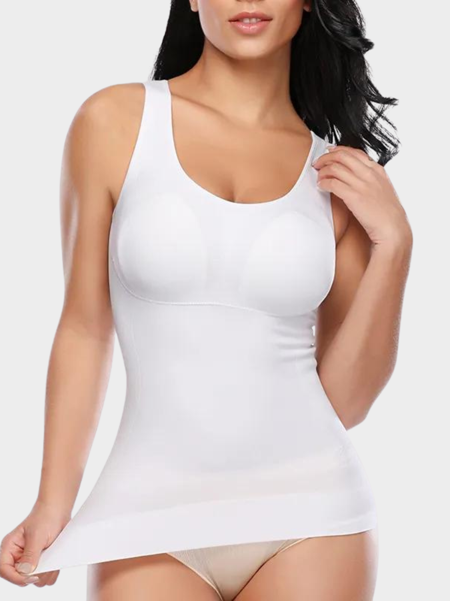 Regata Modeladora Suit Shape Slim Com Compressão Alças Largas Vivella