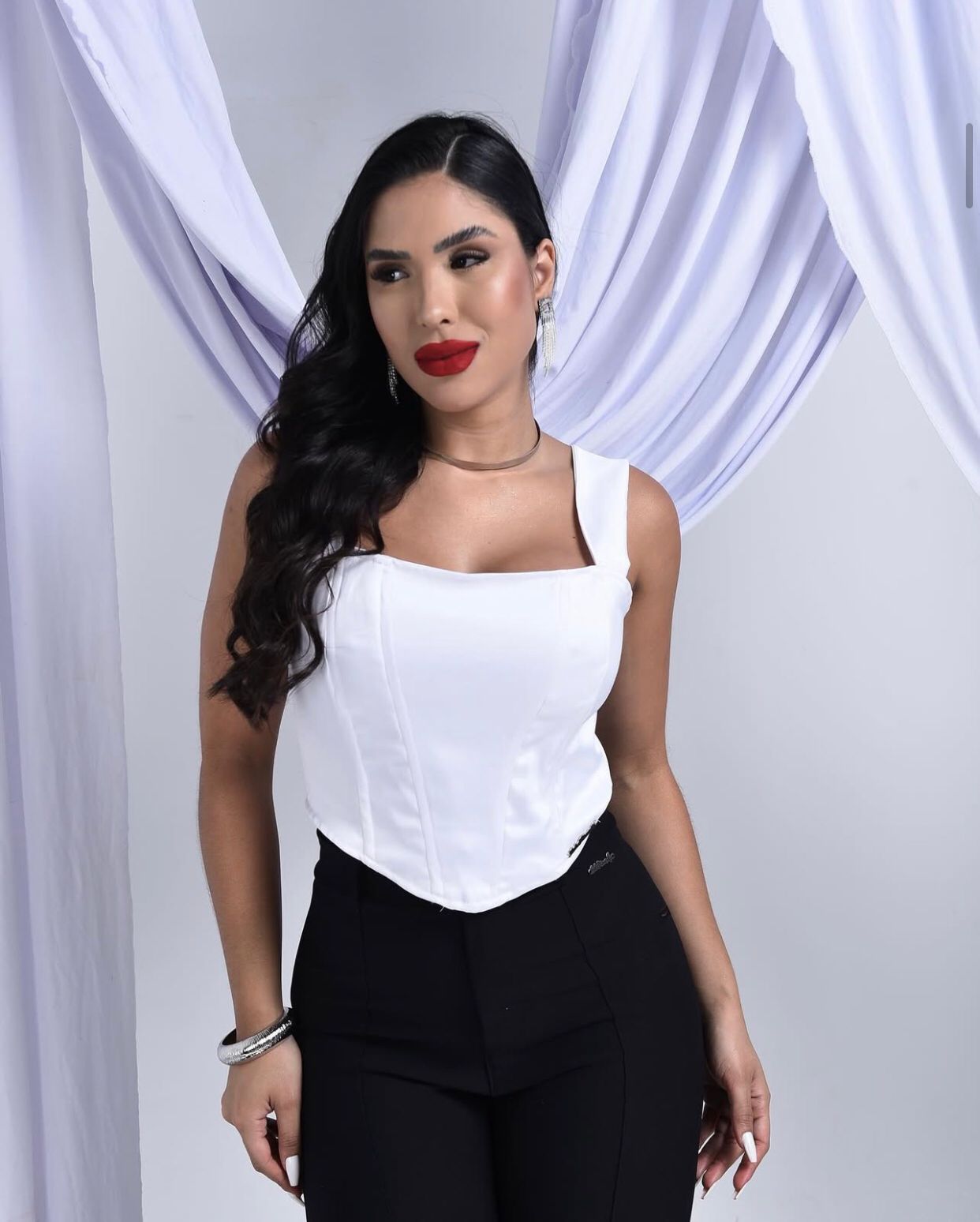 Cropped Efeito Corselet Vivella Louise - FULL