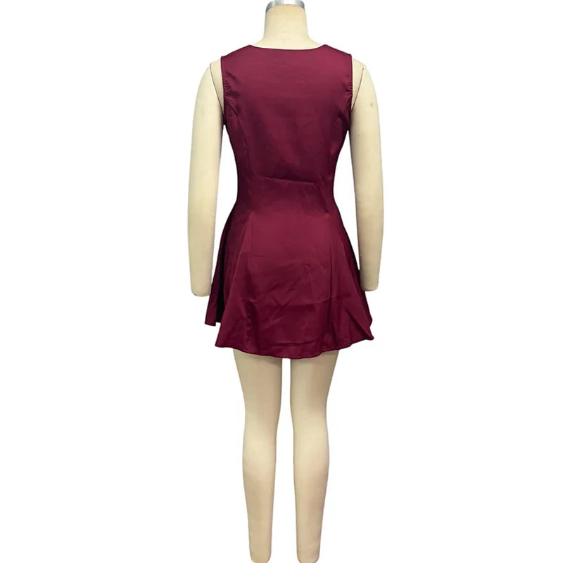 Vestido Curto Godê com Botões Vivella Mila
