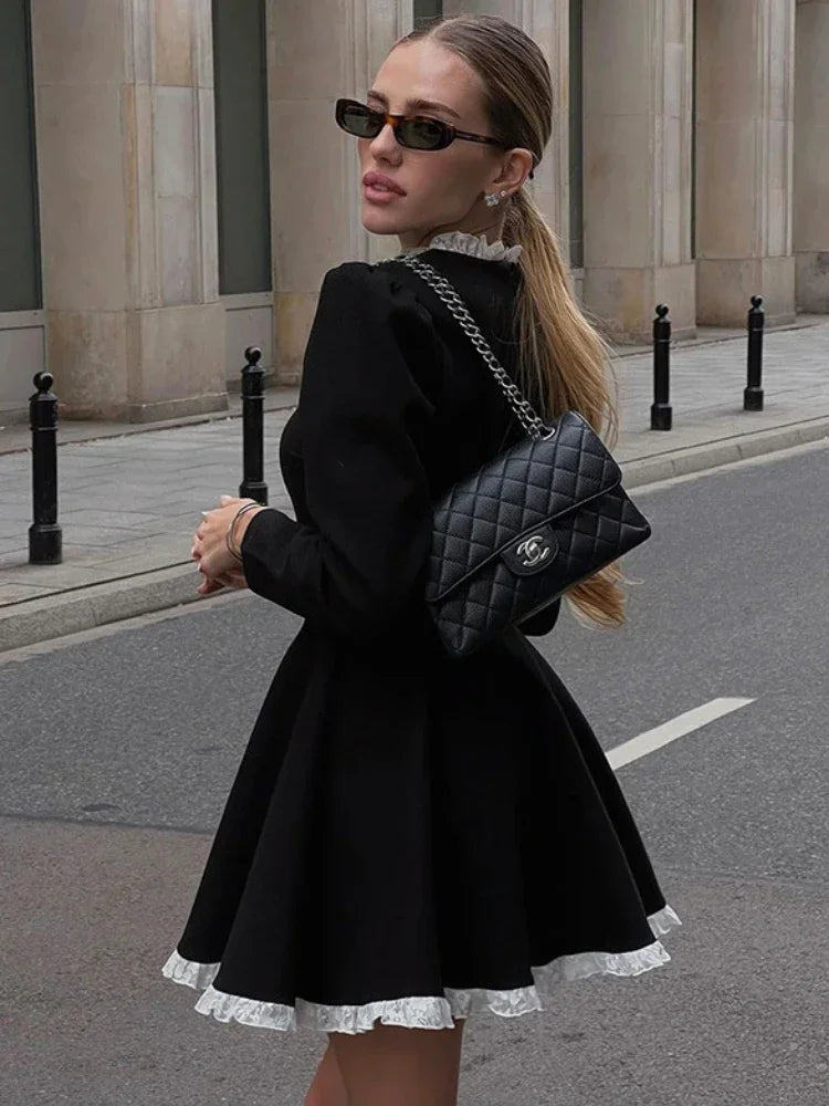 Vestido Curto de Camurça Retrô Vivella Melissa