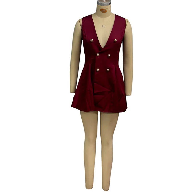 Vestido Curto Godê com Botões Vivella Mila