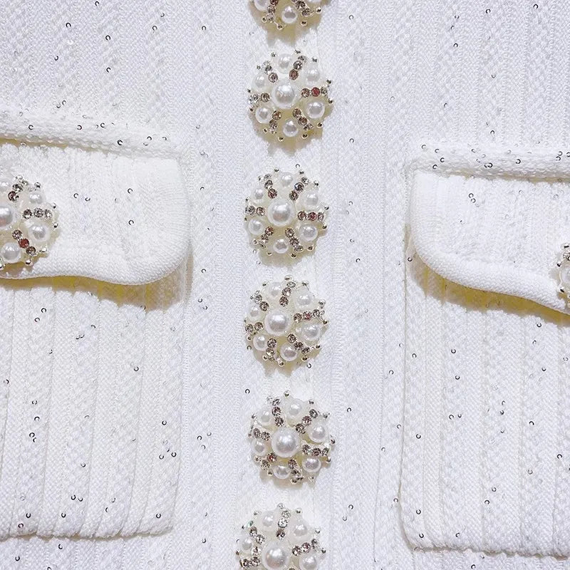 Vestido Curto Tricô Gola Polo e Bolsos Vivella Seraphina