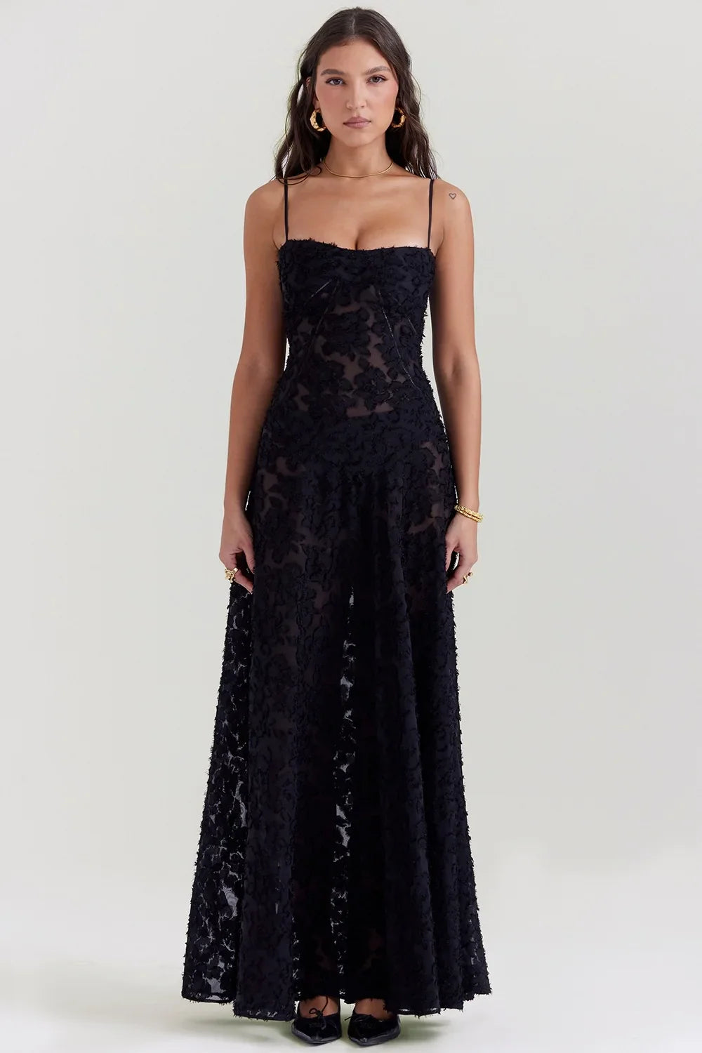 Vestido Longo Modelador com Amarrações Corselet Vivella Selena - GOLDEN ERA