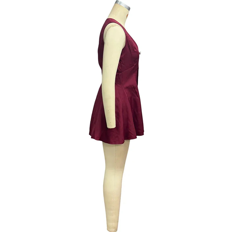 Vestido Curto Godê com Botões Vivella Mila