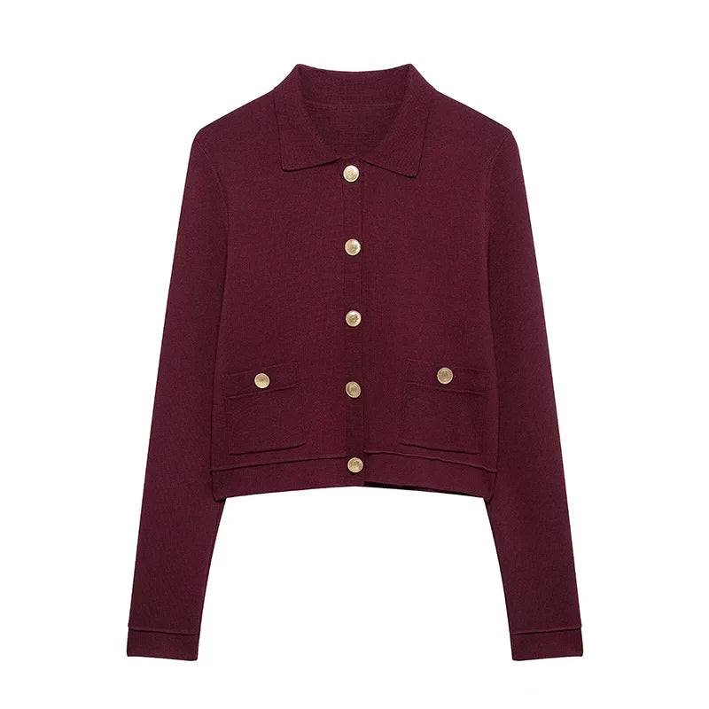 Conjunto Cardigan e Saia Plissada Vivella Alessia