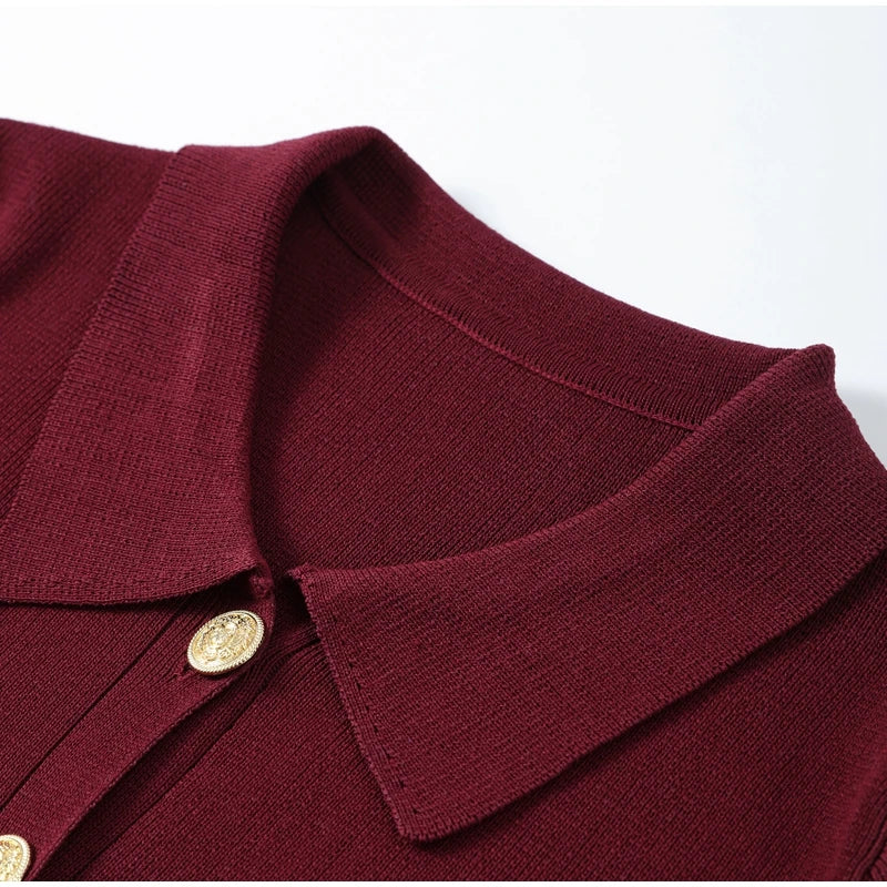 Conjunto Cardigan e Saia Plissada Vivella Alessia