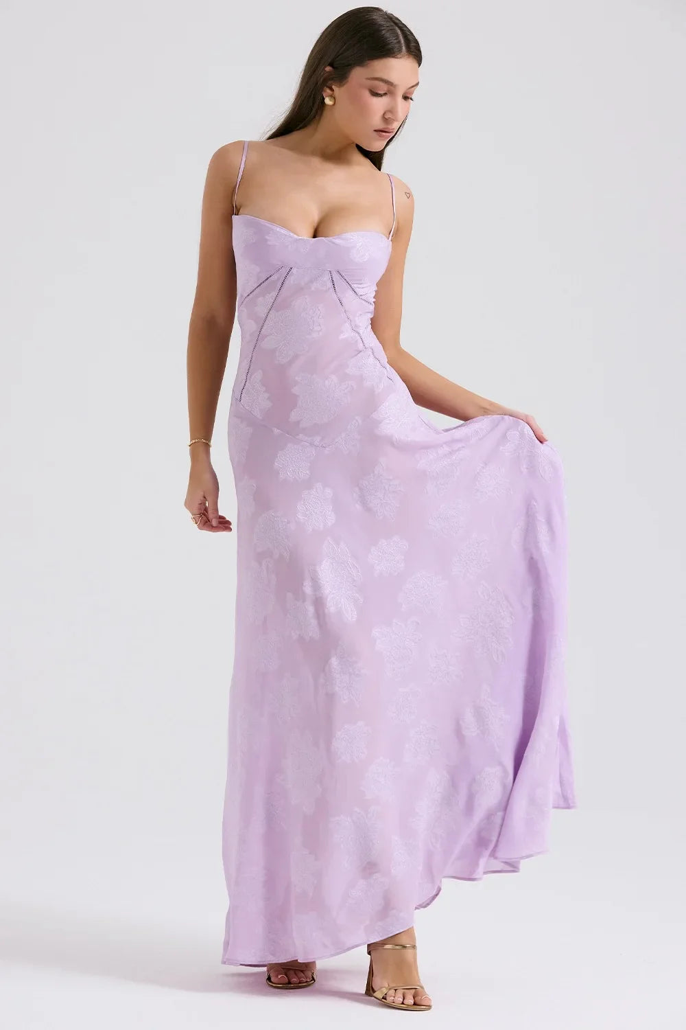 Vestido Longo Modelador com Amarrações Corselet Vivella Selena - GOLDEN ERA