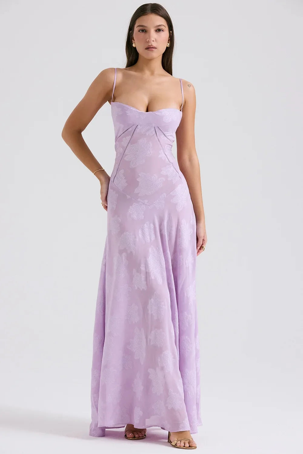 Vestido Longo Modelador com Amarrações Corselet Vivella Selena - GOLDEN ERA