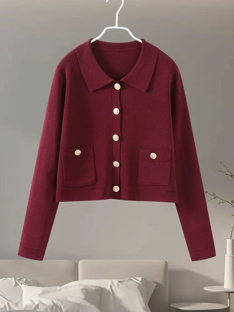 Conjunto Cardigan e Saia Plissada Vivella Alessia