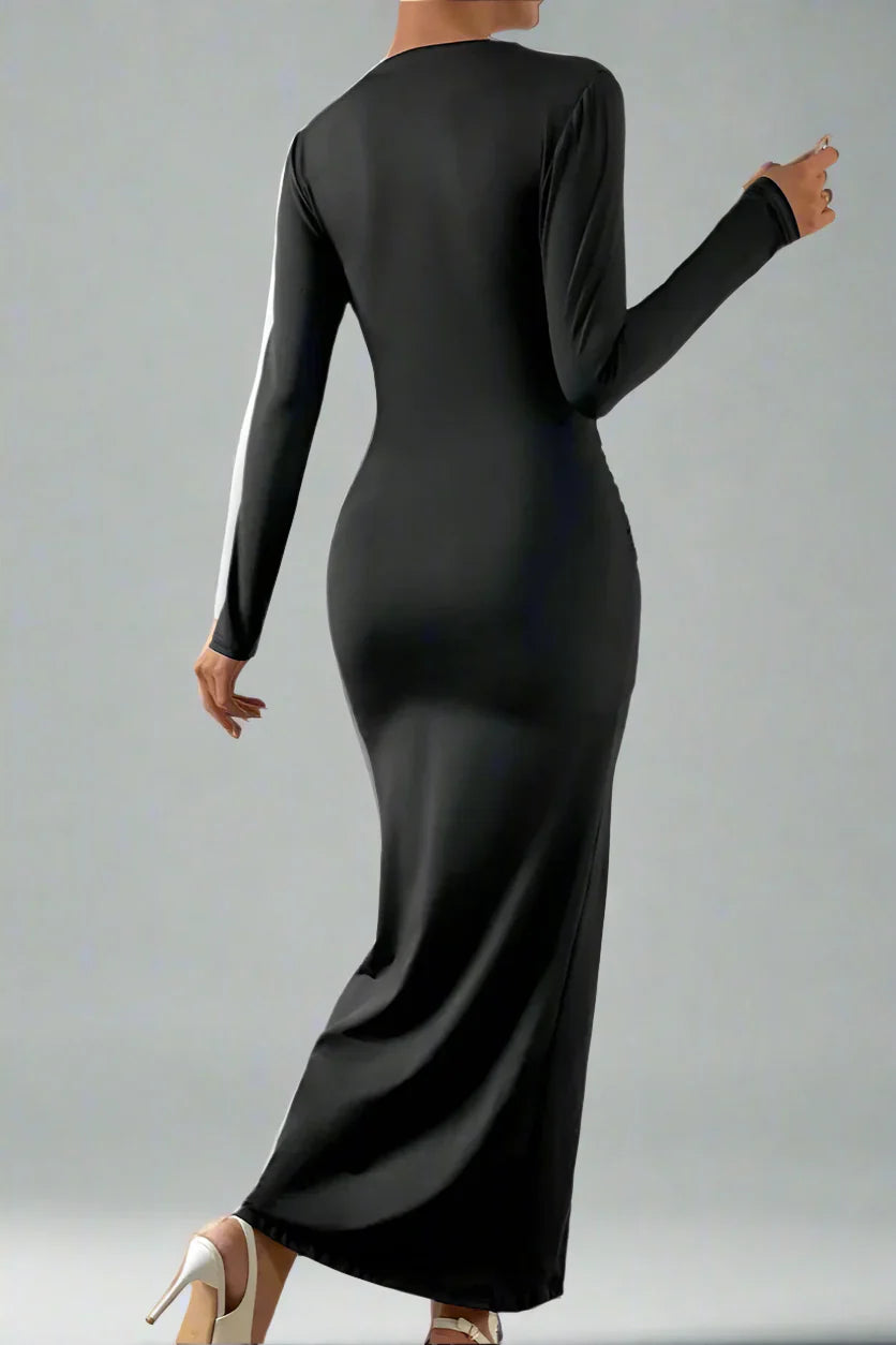 Vestido Longo com Fenda Vivella Isolda