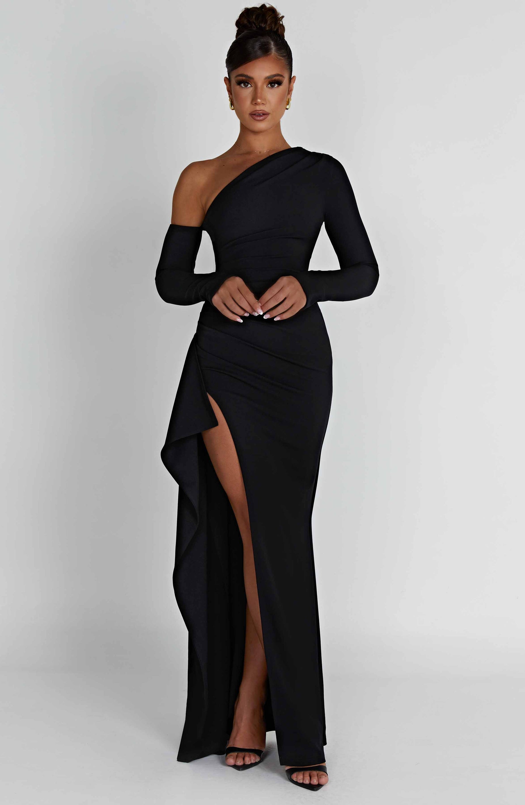 Vestido Longo com Fenda Vivella Abrielle