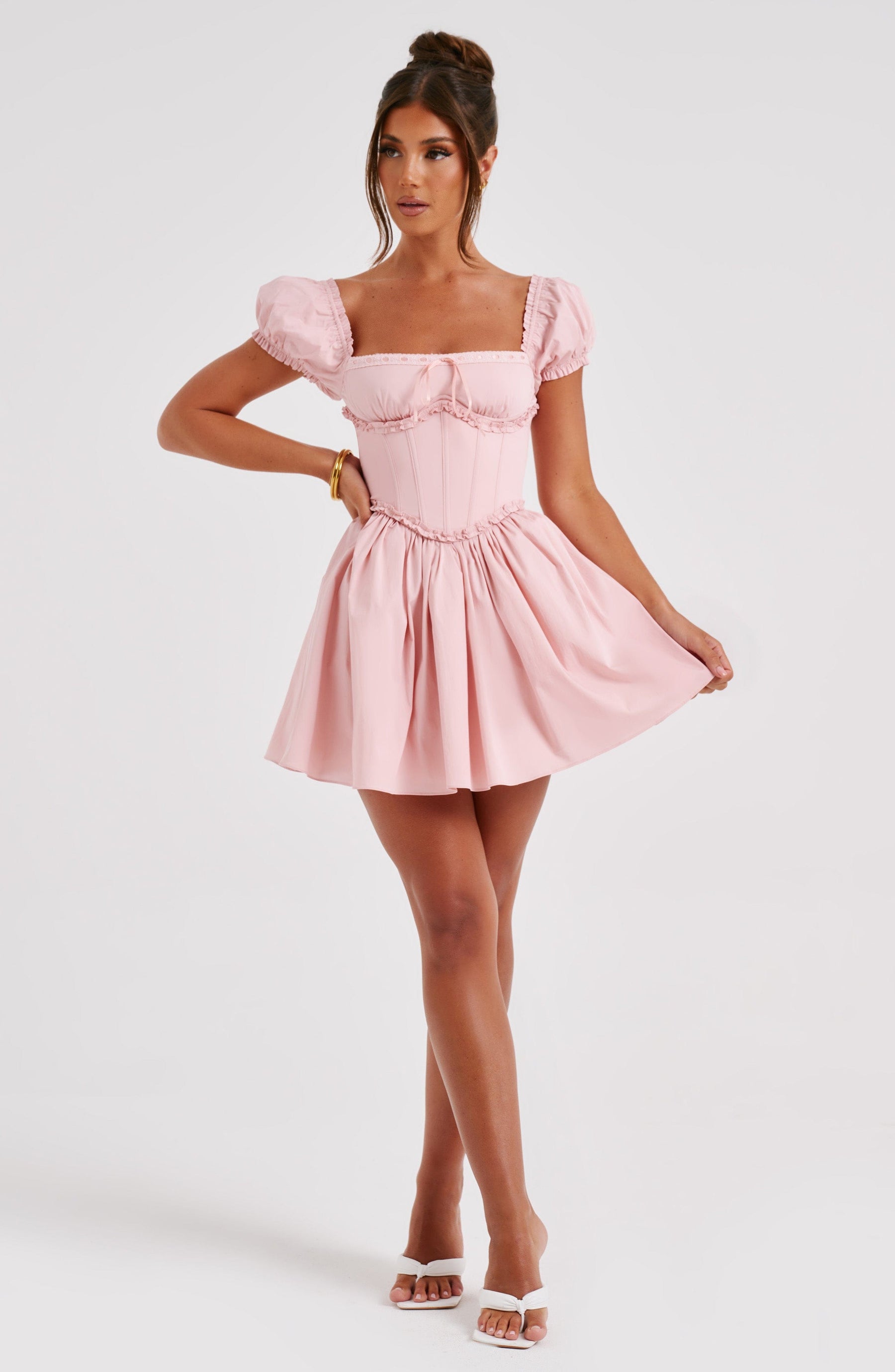 Vestido Curto Bustier Vivella Penélope Rosa - GOLDEN ERA