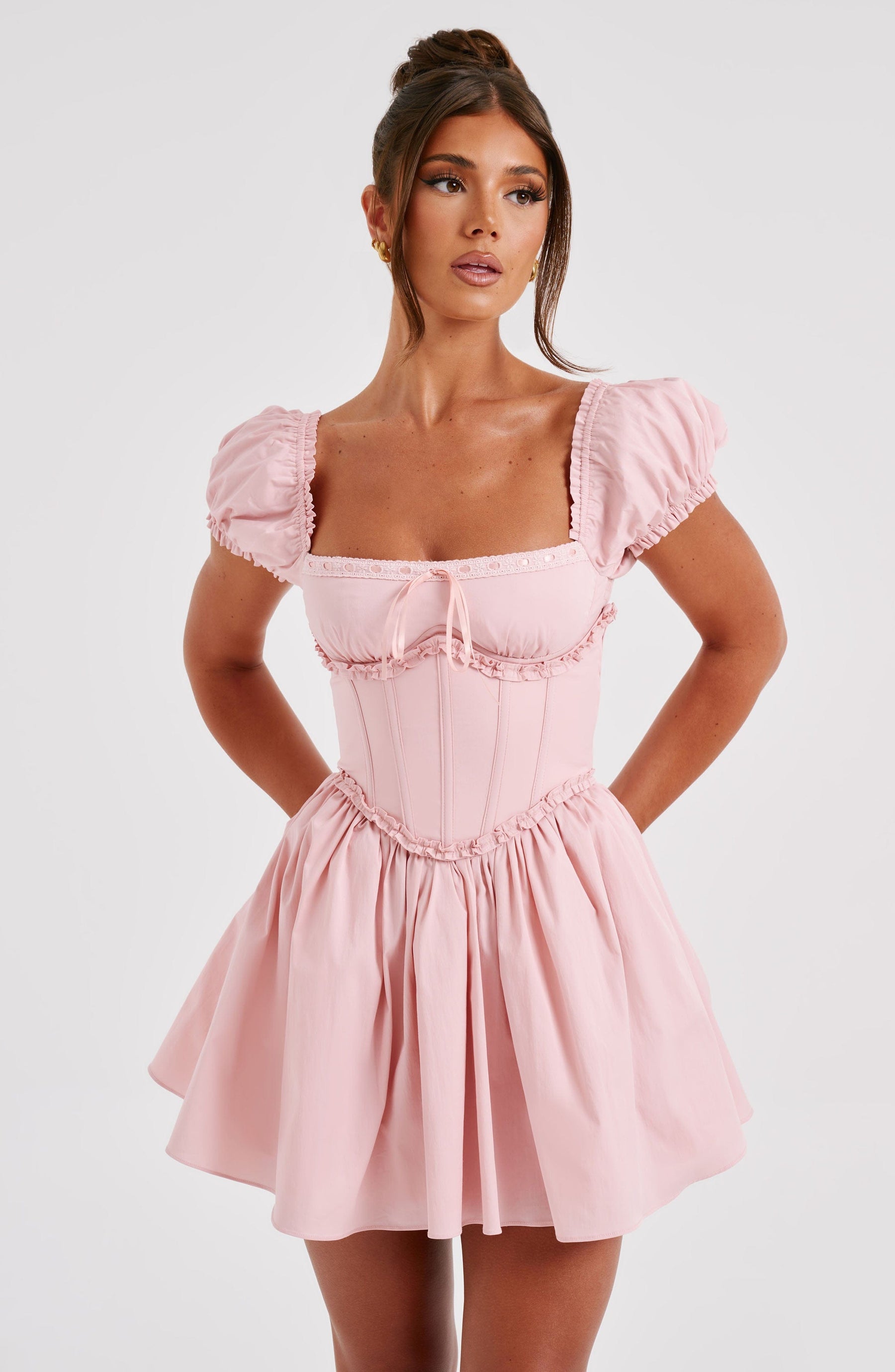 Vestido Curto Bustier Vivella Penélope Rosa - GOLDEN ERA