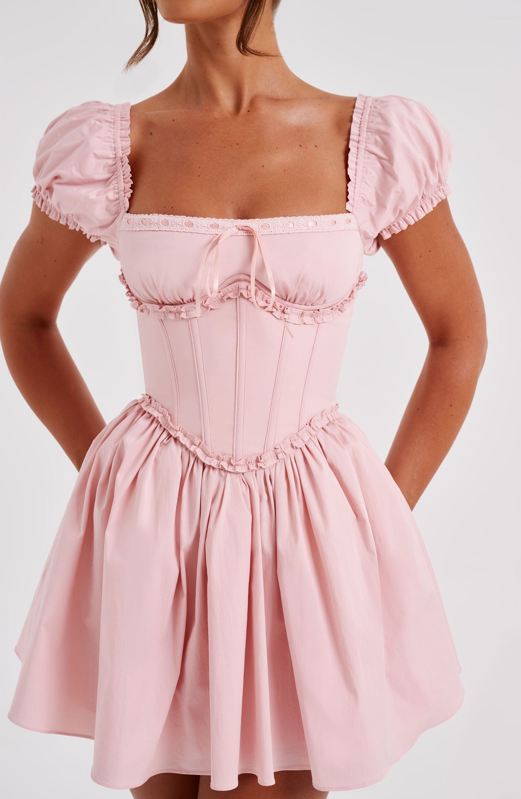 Vestido Curto Bustier Vivella Penélope Rosa - GOLDEN ERA