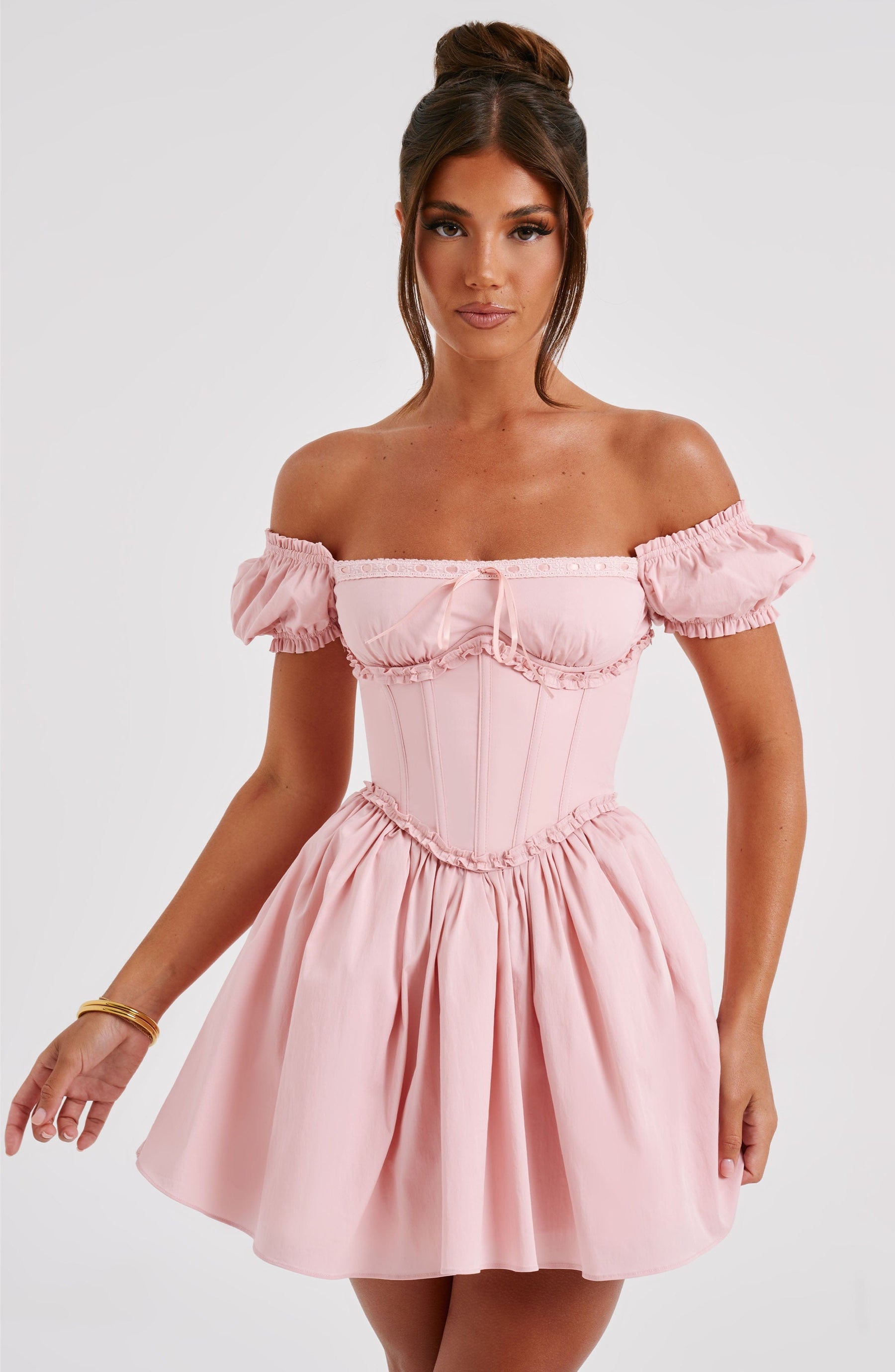 Vestido Curto Bustier Vivella Penélope Rosa - GOLDEN ERA