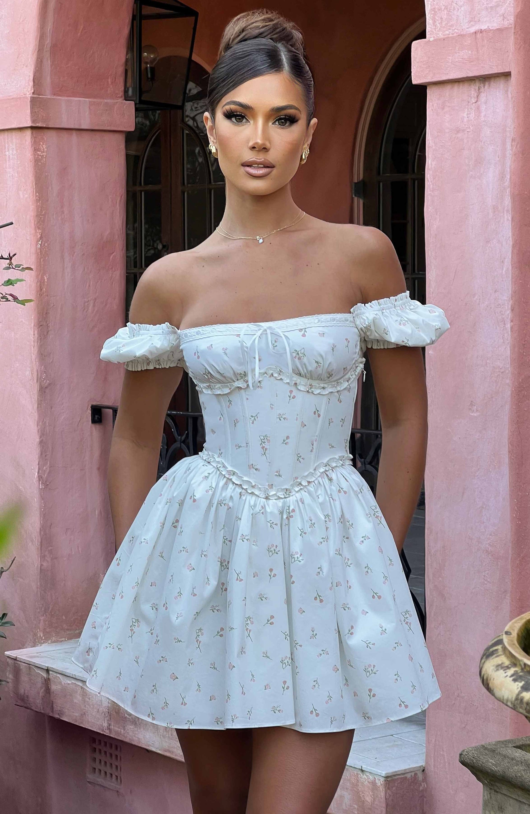 Vestido Curto Bustier Vivella Penélope Floral - GOLDEN ERA