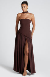 Vestido Longo Sem Alças Elegante Vivella Mya