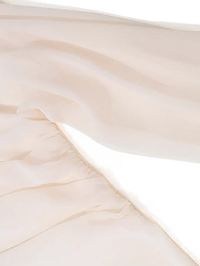 Blusa Feminina Manga Longa com Flor em Chiffon Vivella Ella