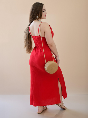 Vestido de Verão Longo Vivella Maldivas com Flor