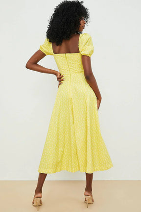 Vestido Midi com Manga Princesa Vivella Fiorentina - GOLDEN ERA