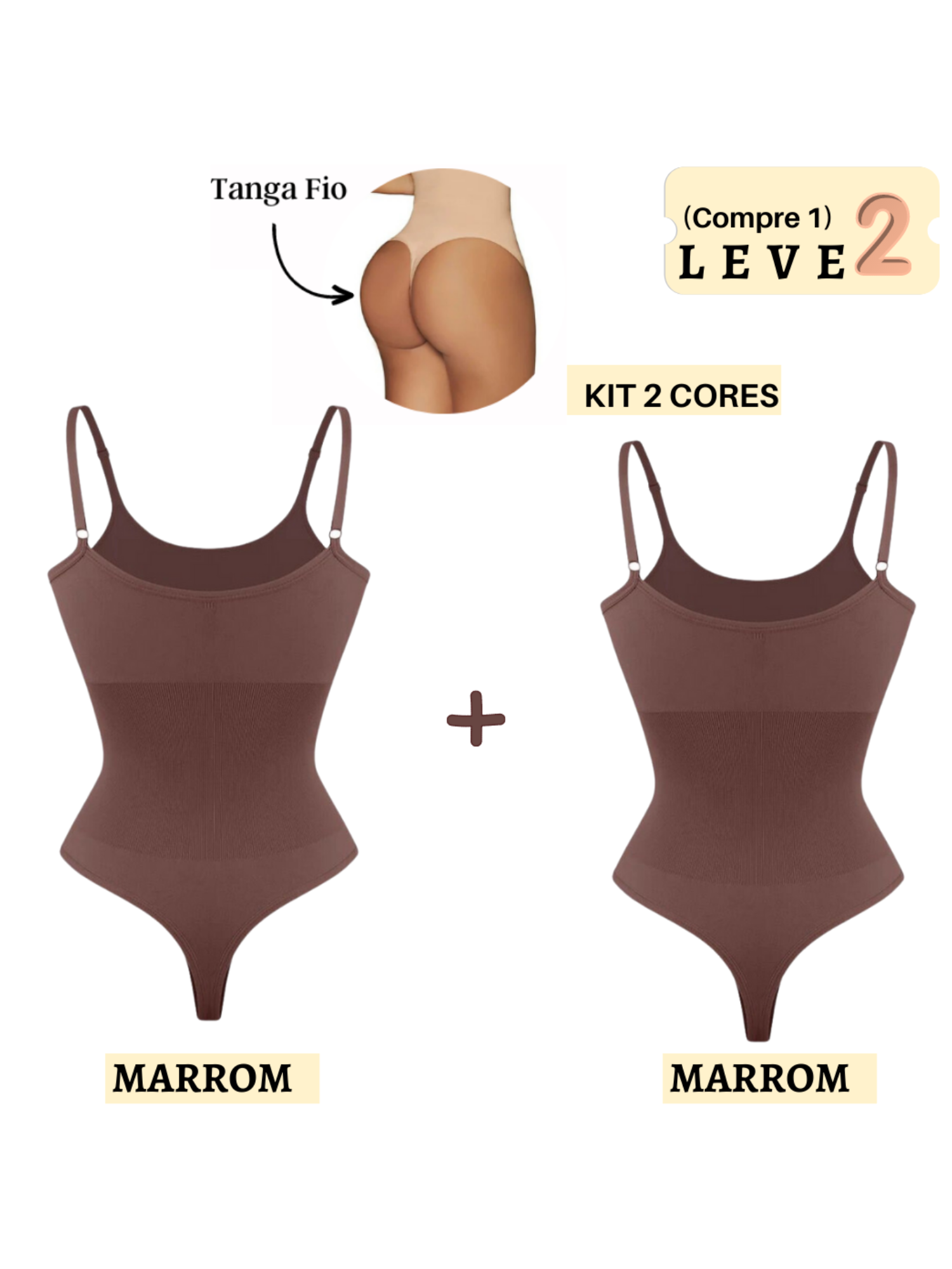 Body Modelador Suit Shape Slim Vivella (Compre 1 leve 2)