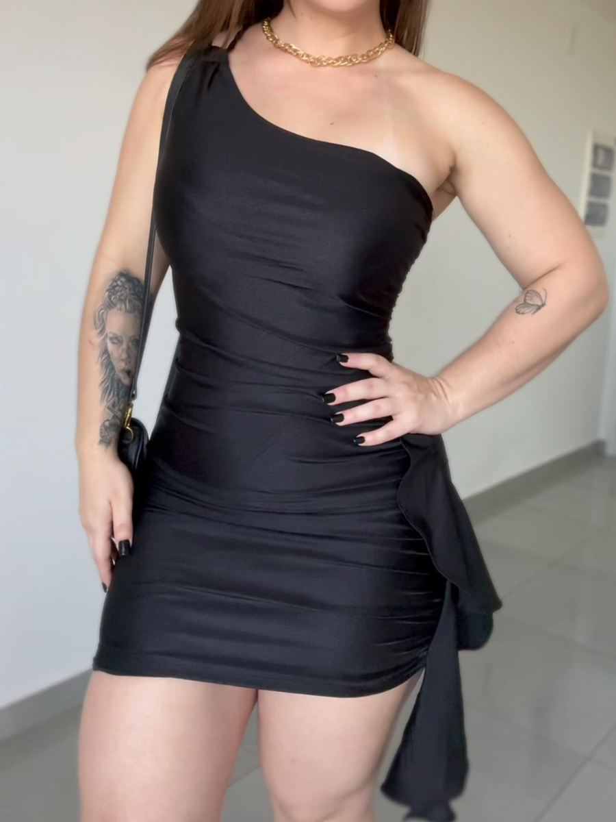 Vestido Curto Cetim de Compressão Vivella Avery - FULL