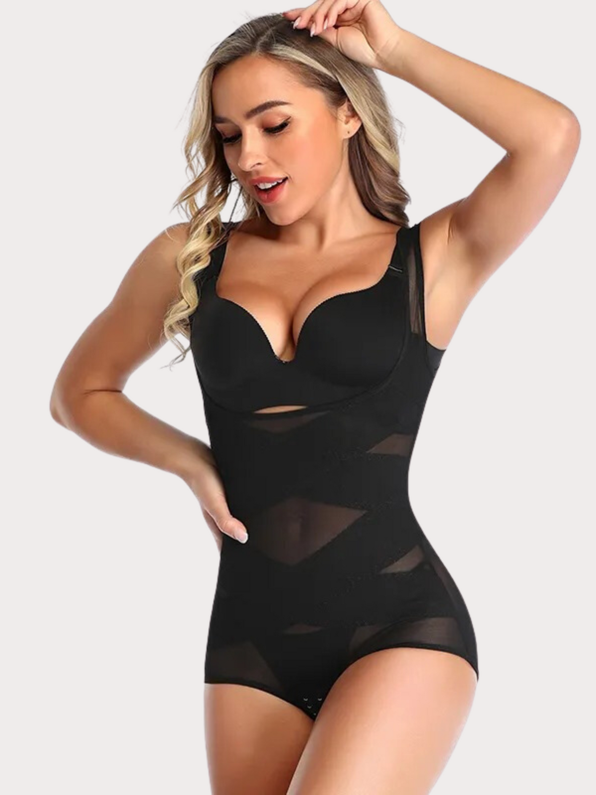 Body Suit Modelador Compressão em X Espartilho Vivella
