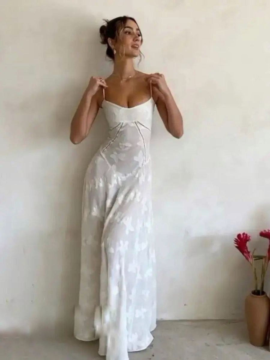 Vestido Longo Off White Vivella Luna - GOLDEN ERA