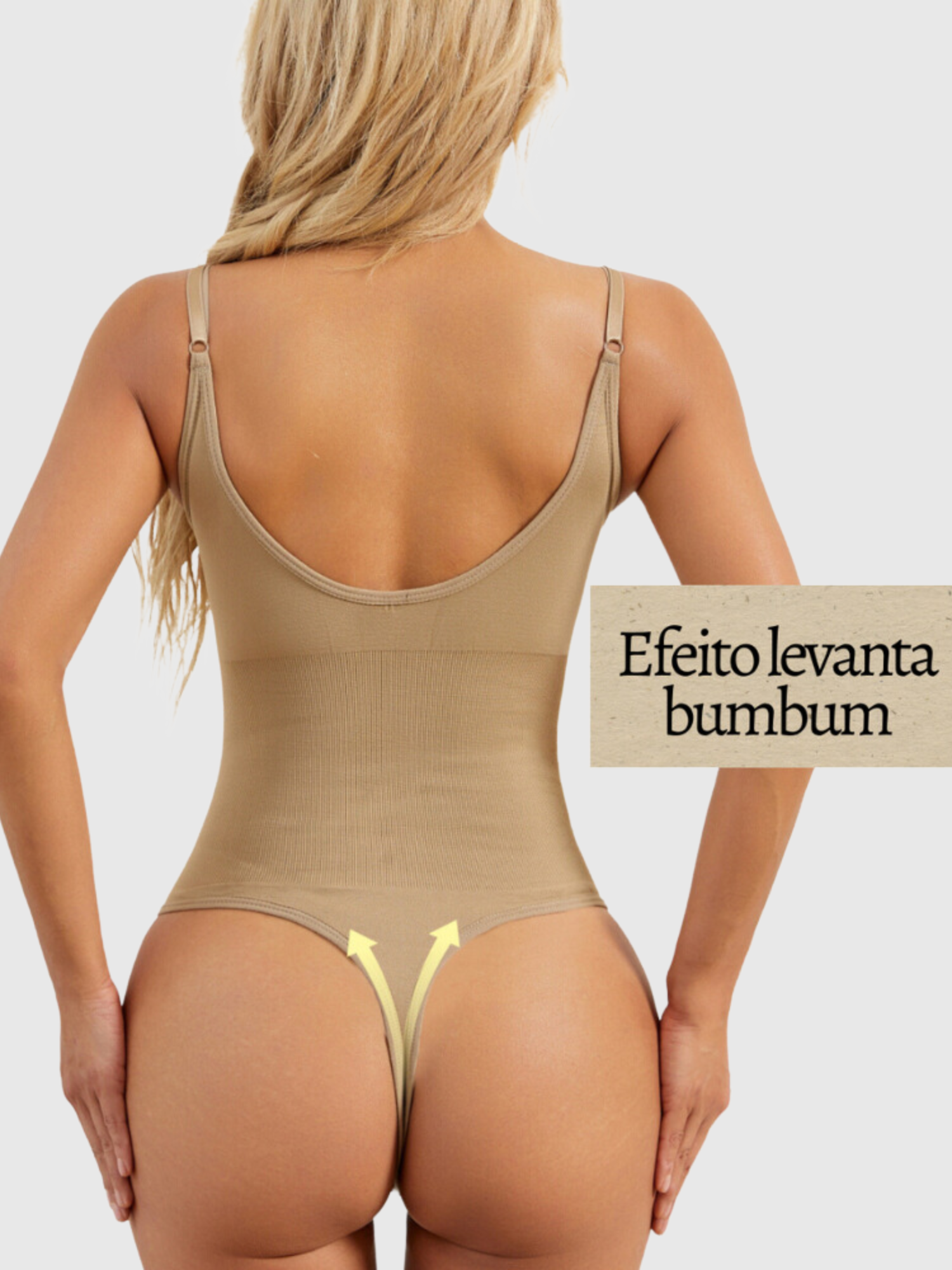 Body Modelador Suit Slim Shape Vivella - Tanga Fio ( Compre 1 leve 2 )