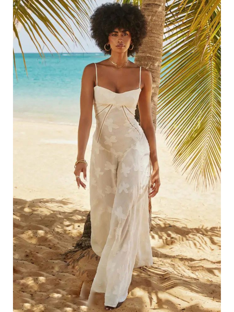 Vestido Longo Off White Vivella Luna - GOLDEN ERA