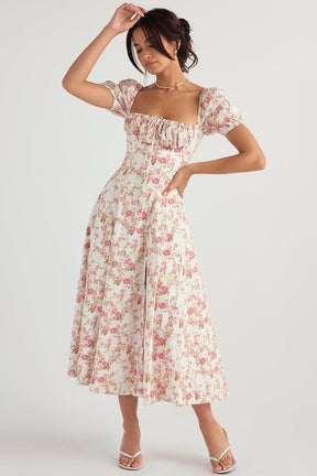Vestido Midi com Manga Princesa Vivella Fiorentina - GOLDEN ERA