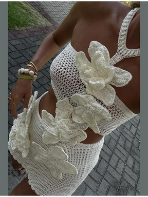 Vestido Curto em tricô Vivella Açucena