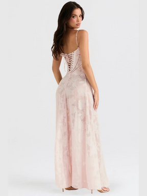 Vestido Longo Modelador com Amarrações Corselet Vivella Selena - GOLDEN ERA