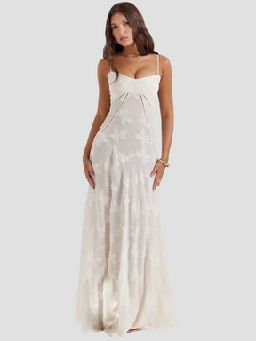 Vestido Longo Off White Vivella Luna - GOLDEN ERA