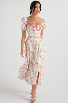 Vestido Midi com Manga Princesa Vivella Fiorentina - GOLDEN ERA