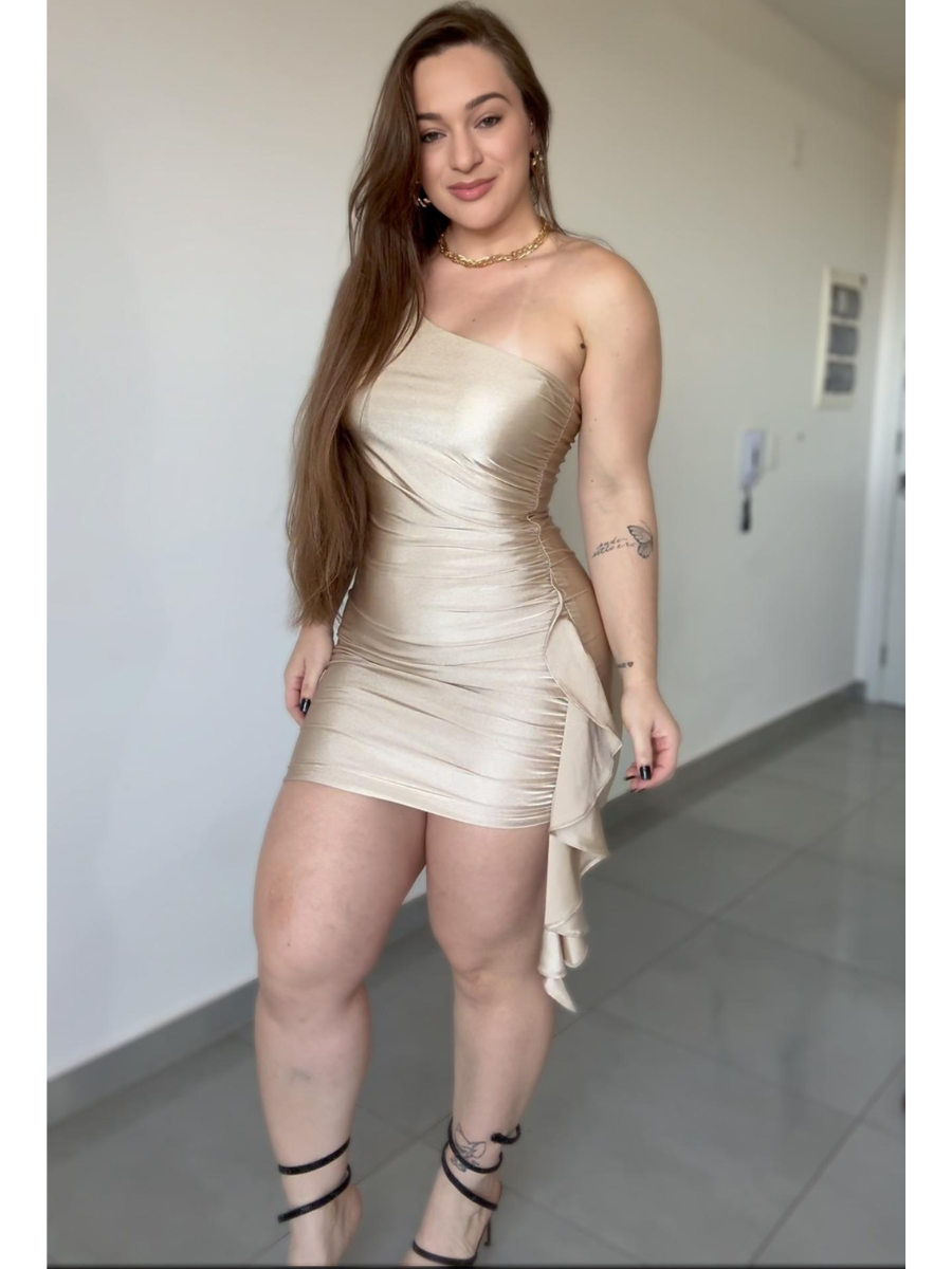 Vestido Curto Cetim de Compressão Vivella Avery - FULL