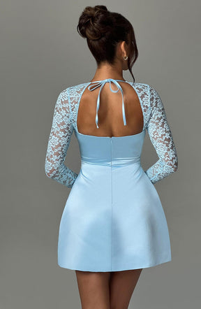 Vestido Curto Manga Longa de Renda Vivella Sansa