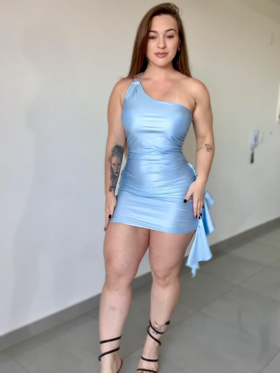 Vestido Curto Cetim de Compressão Vivella Avery - FULL
