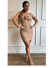 Vestido Curto com Aplique de Flor Vivella Isa Lurex - FULL