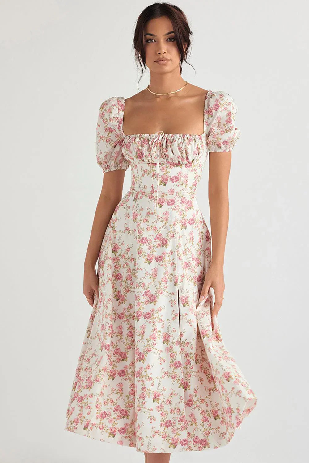 Vestido Midi com Manga Princesa Vivella Fiorentina - GOLDEN ERA