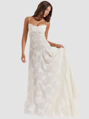 Vestido Longo Off White Vivella Luna - GOLDEN ERA