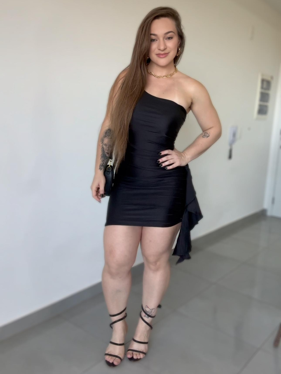 Vestido Curto Cetim de Compressão Vivella Avery - FULL