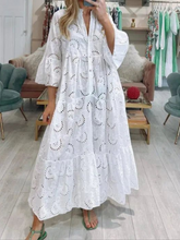 Vestido Longo Verão Com Mangas Vivella Lezi
