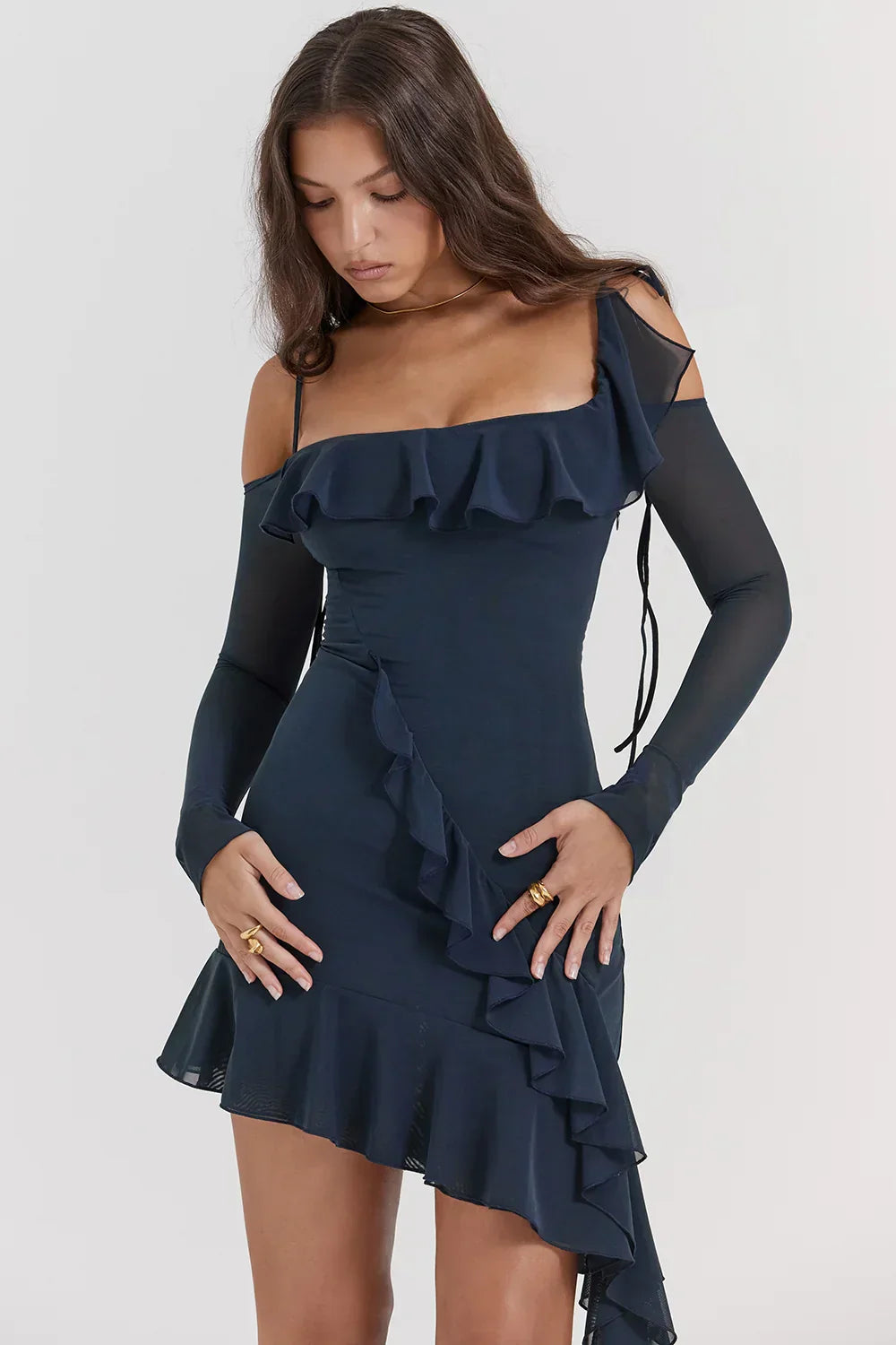 Vestido Midi Decote com Alça Vivella Lygia - GOLDEN ERA
