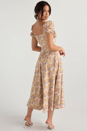 Vestido Midi com Manga Princesa Vivella Fiorentina - GOLDEN ERA